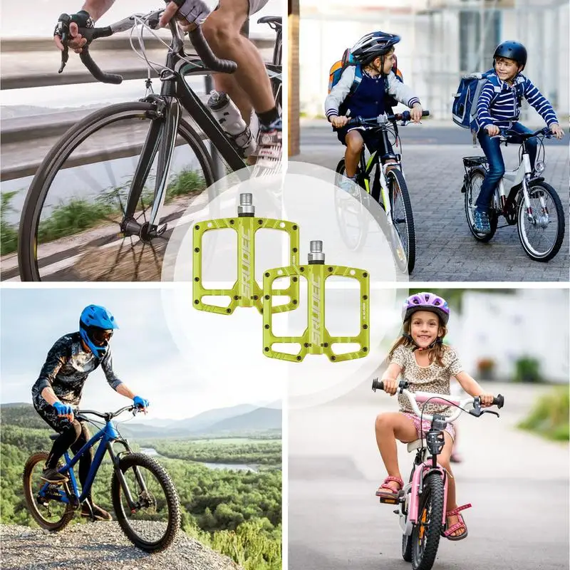 Алюминиевые педали для горных велосипедов нескользящие легкие велосипедные из