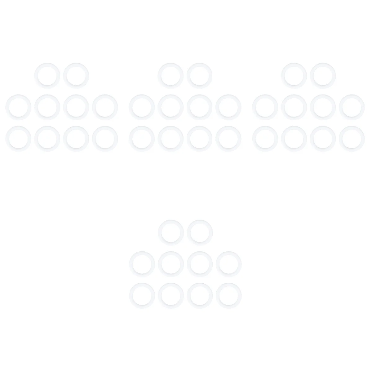 

40 PCS Polystyrene Craft Balls Wreath Front Door Smooth Foam Ring Model Accessories Circle Craft Foam Wreath Ring