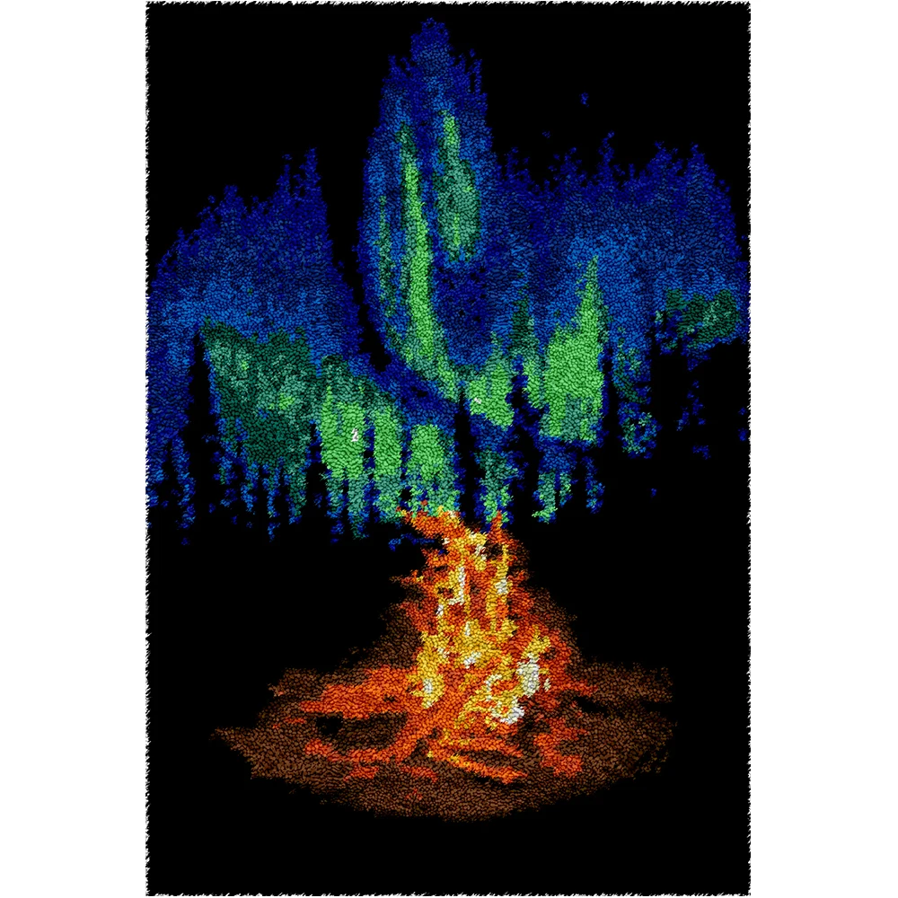 

Latch hook kits with printed carpet Creative adults hobby Crochet carpet Carpet embroidery Rug making kits Hook latch kit mat