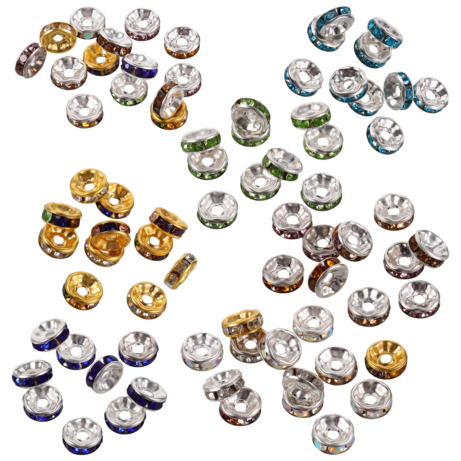 

200 Pcs Beadwork Spacer Garland Making Beads Necklace Loose Glass Ornaments Wheel DIY Crafts Handmade Beading