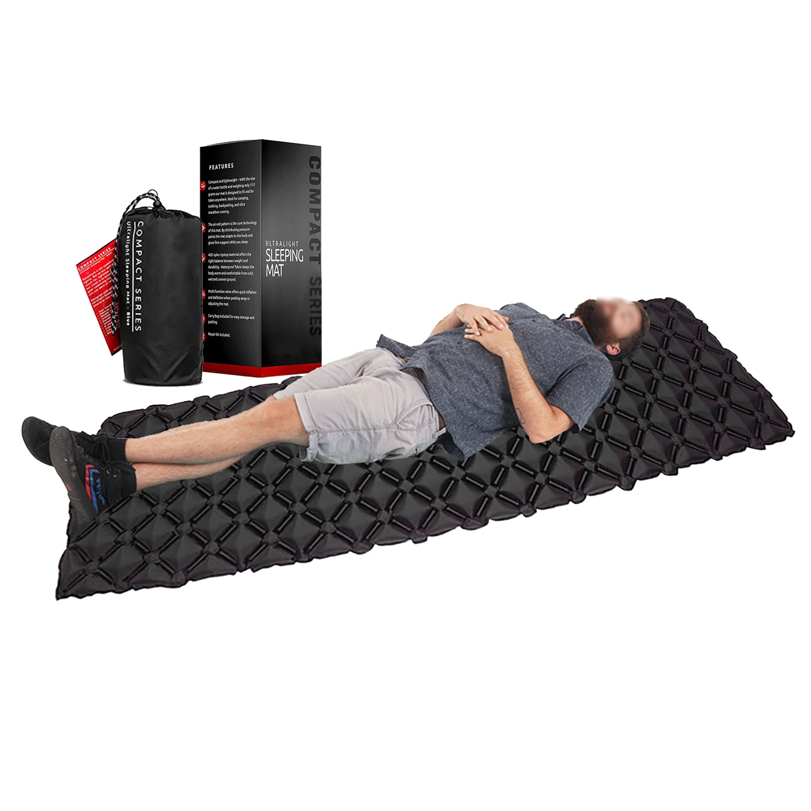 

Camping Sleeping Pad Inflatable Air Mattresses Outdoor Mat Furniture Bed Ultralight Cushion Hiking Trekking