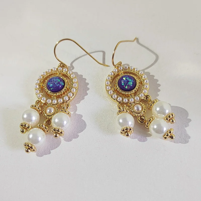 Модные крупные серьги в стиле ретро с кисточками для женщин Красочные Висячие