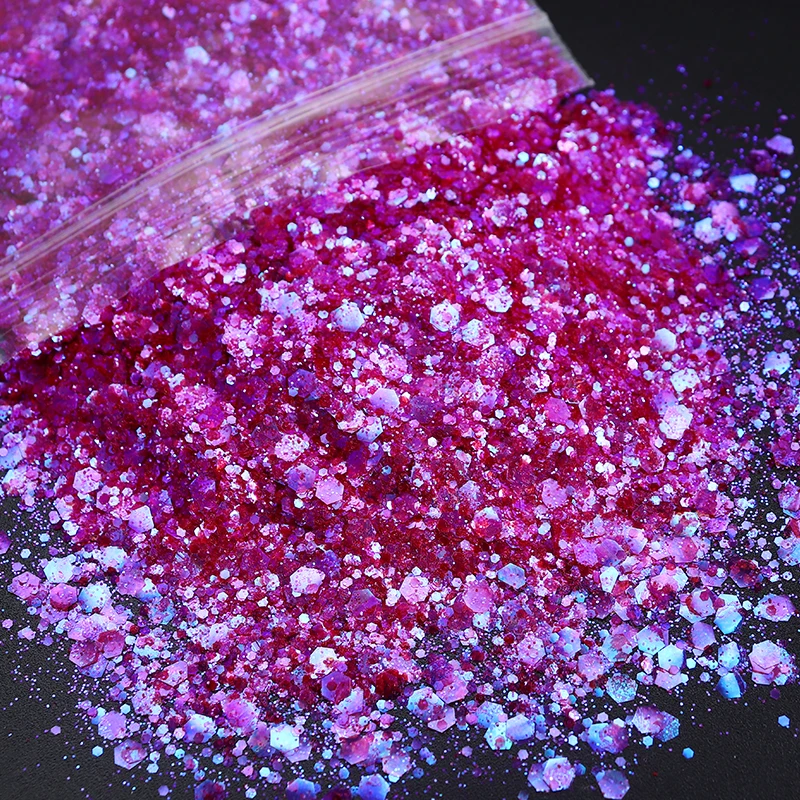 

50g Glitter For Epoxy Resin Filling Mermaid Hexagons Resin Sequins Filler UV Pigment Powder moldes de silicona para resina epoxi