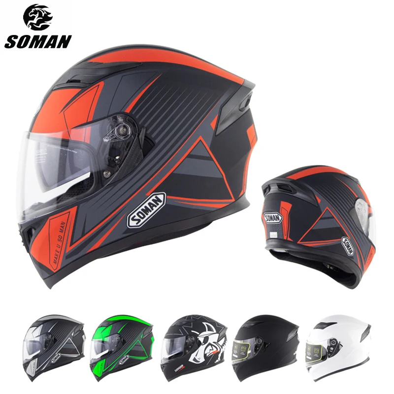 

Motorcycle Helmet for Men Full Face Motorbike Capacete Casque Moto Motorbike Racing Double Visors High Quality Cool Rider Use