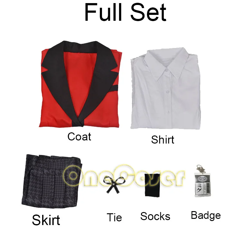 Костюм для косплея аниме Kakegurui Twin hanateмари Tsuzura голубой парик куртка чулки рубашка