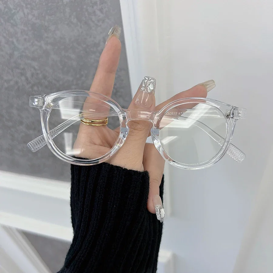 Модные модные круглые оправы для очков женщин и мужчин прозрачные брендовые