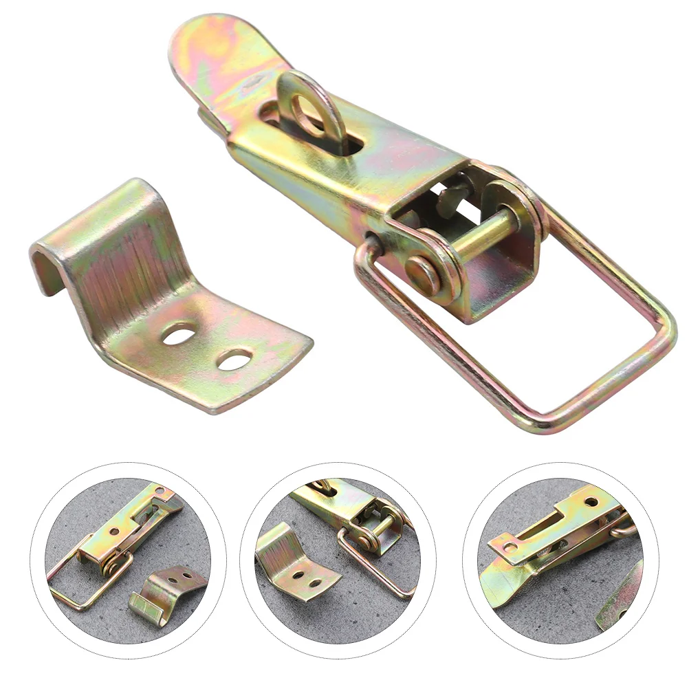 

2 Sets Draw Latches Practical Multipurpose Sturdy Down Clamps Catch Lock Carriage Truck Door Hasp A16 Draw Latches