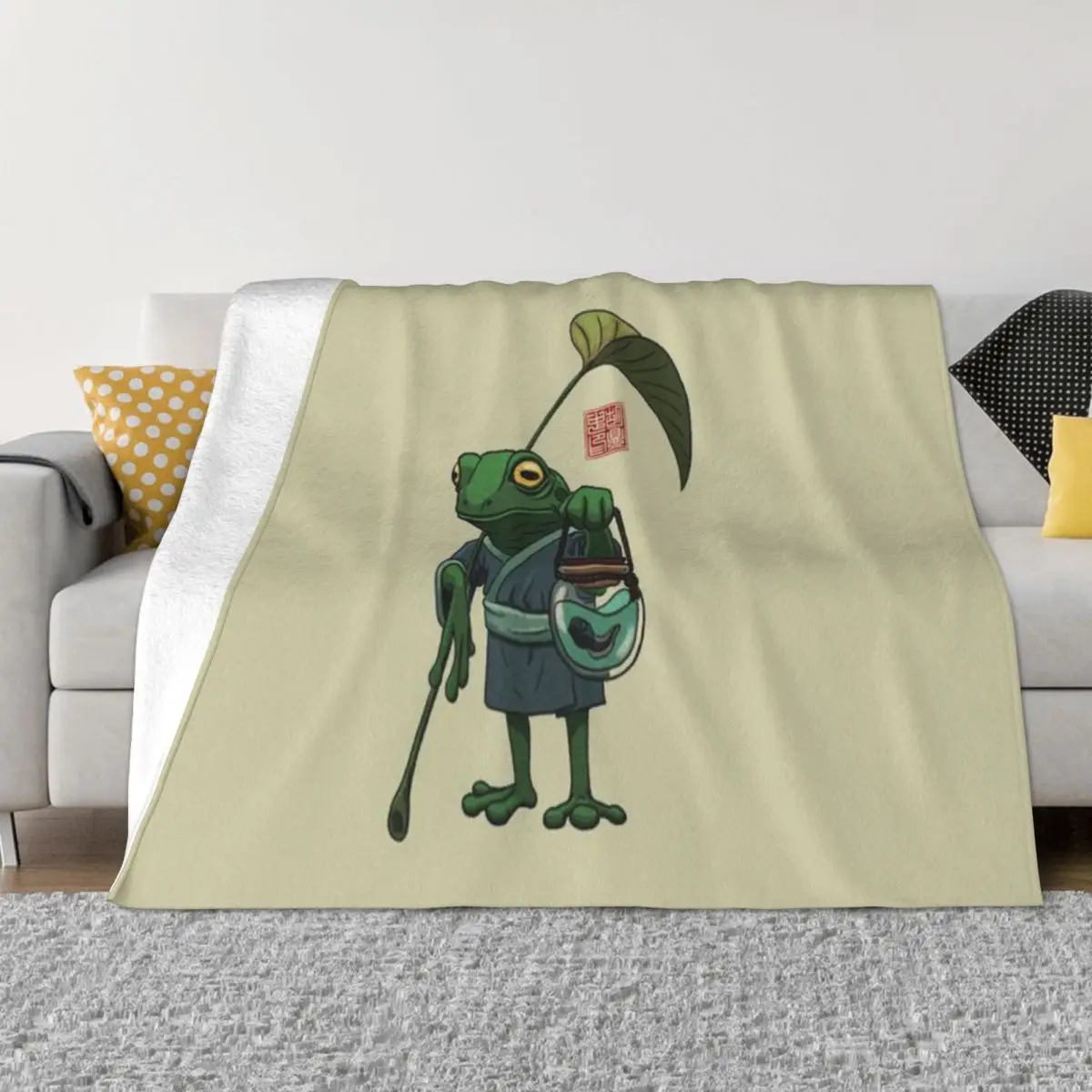 Лягушка и его сын — ультрамягкое одеяло из микрофлиса