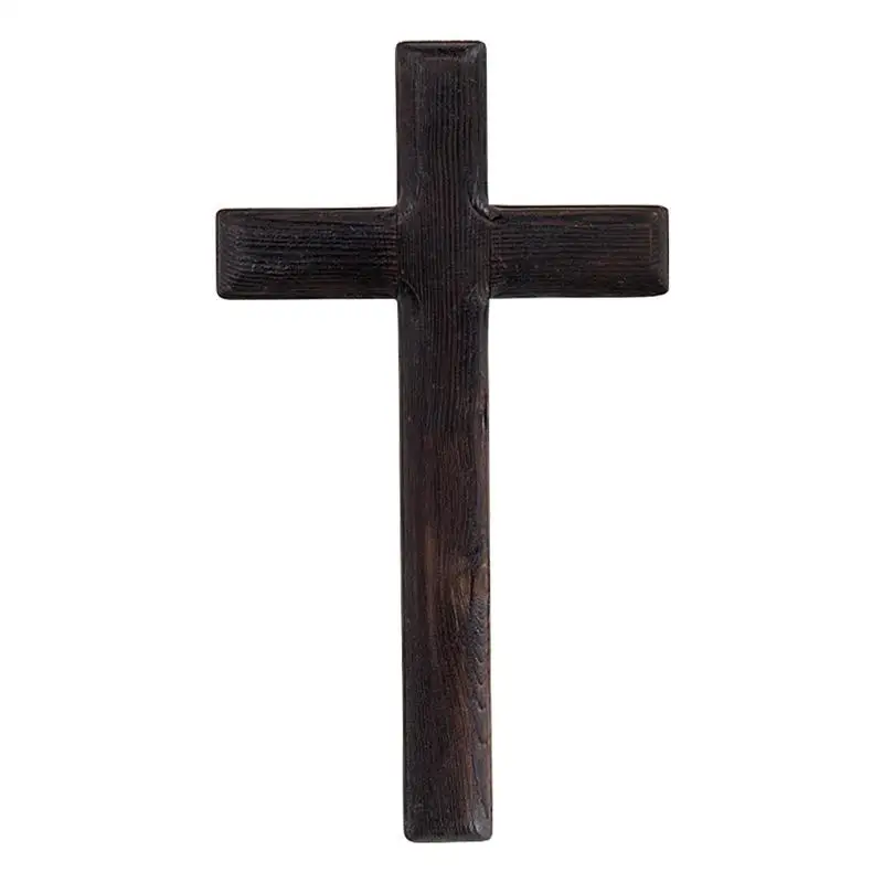 

Black Wooden Cross Crucifix Wall Cross Solid Wooden Portable Handheld Christian Prayer Wooden Cross Home Decoration Tools