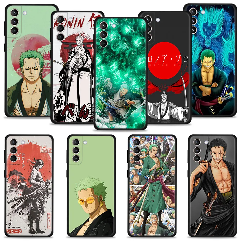 

One Piece Pirate Hunter Zoro Case For Samsung Galaxy S22 S21 S20 Ultra FE S10 S9 S8 Plus S10e Note 20Ultra 10Plus Cover Shell