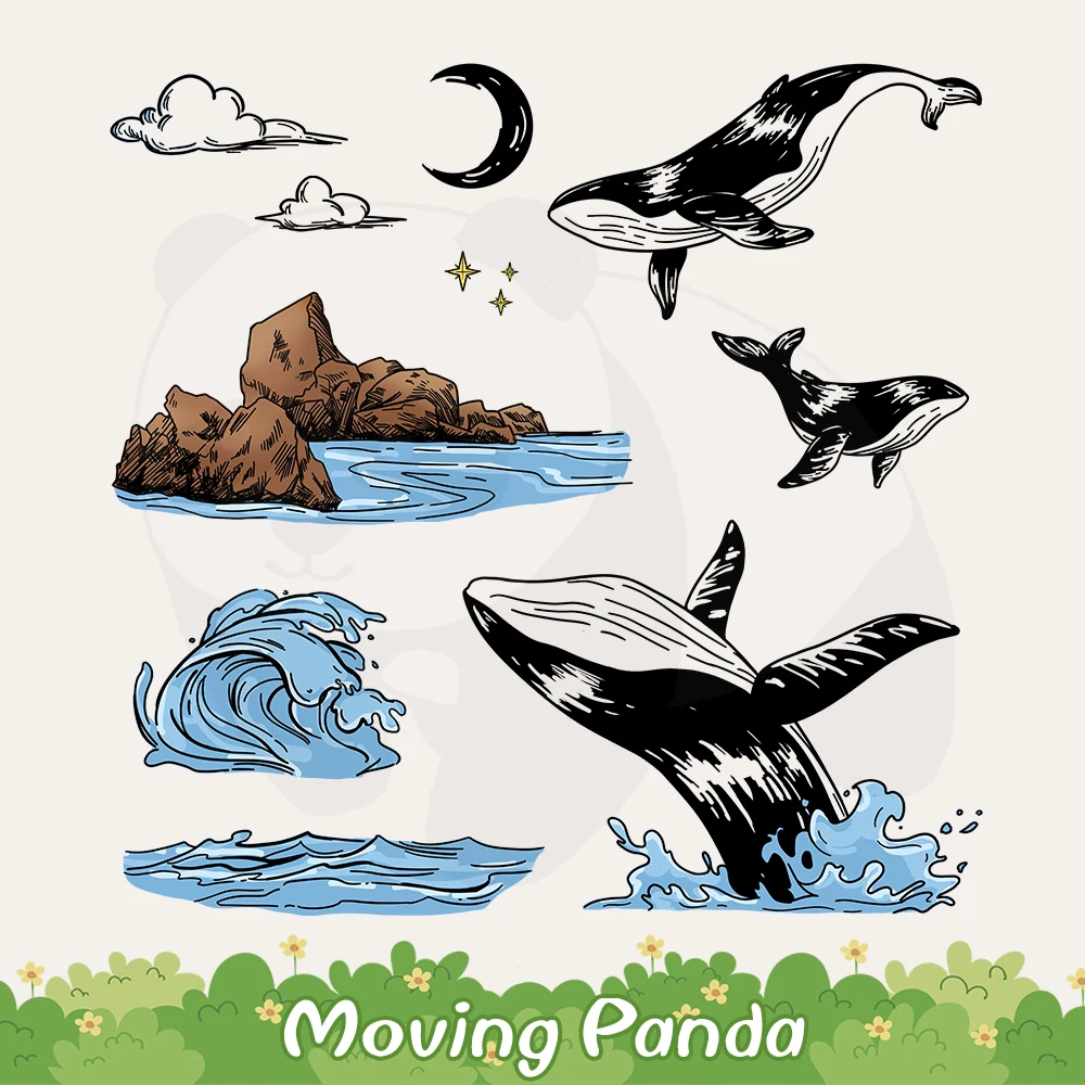 Симпатичные плавучие Вырубные штампы в виде дельфина прозрачный штамп сделай