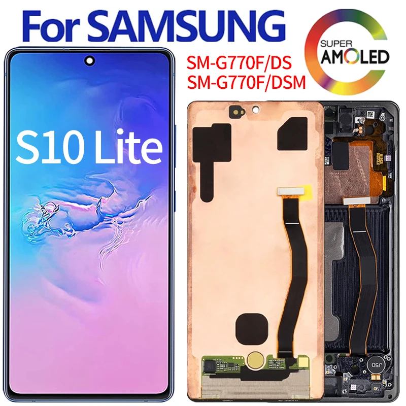 

Оригинальные супер-панели G770 для Samsung Galaxy S10 Lite LCD Touch SM-G770F/DS, экран, дигитайзер в сборе, запасные части