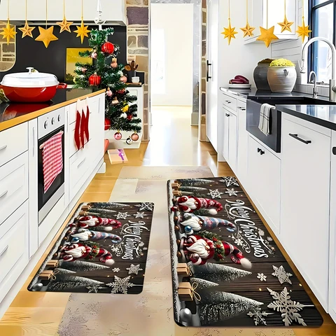 Рождественские коврики из полиэстера