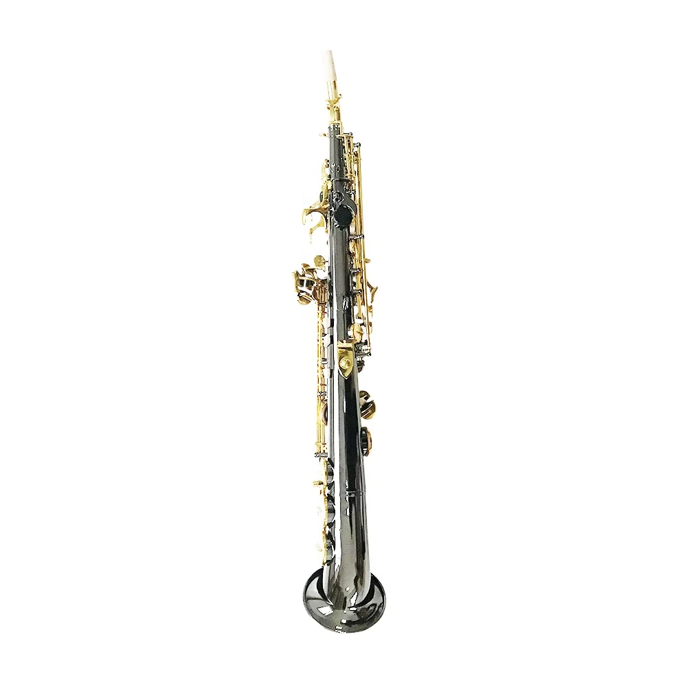 

Seasound Factory High Quality Cheap Black Nickel Body, Lacquer Keys Soprano Saxophone Saxello