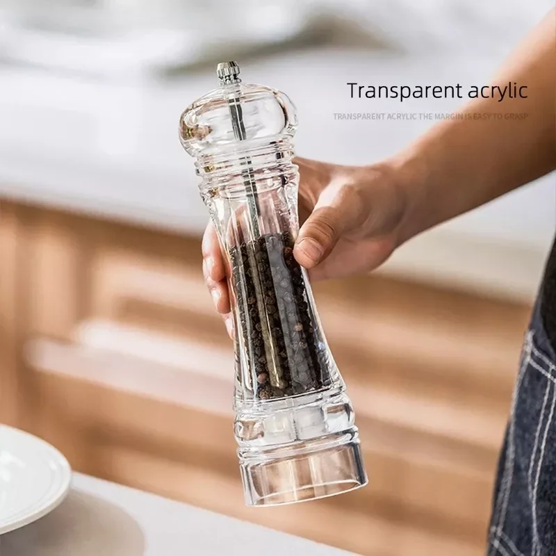 

2023NEW Spice Pepper Mill Salt and Pepper Black Grinder With Strong Adjustable Ceramic Grinders Kitchen Cooking Tools Gadget Set