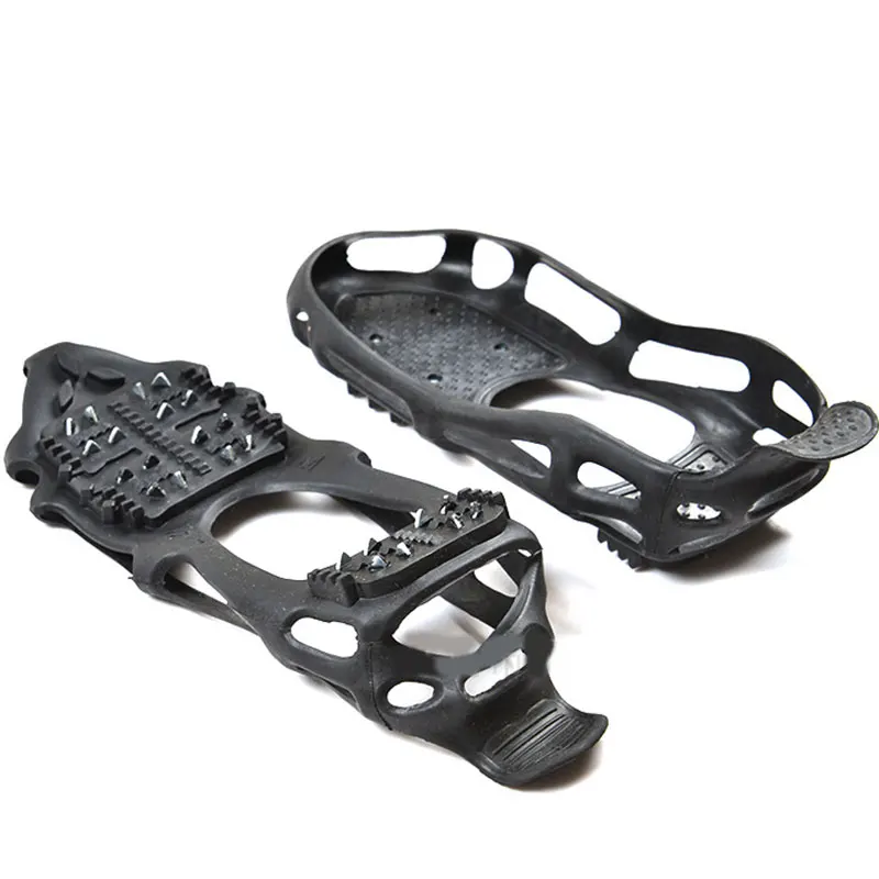 24 Studs Anti-Skid Snow Ice Thermo Plastic Elastomer Climbing Shoes Cover Spikes Grips Cleats Over Shoes Covers Crampons