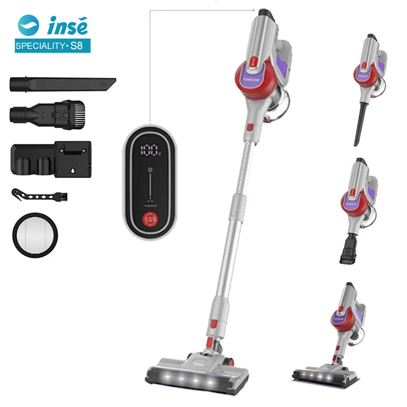 TASVAC S8 Wireless Vacuum Cleaner Smart LED Display 23Kpa Powerful Suction 50 Min Working Time Multiple Use Modes for Hard Floor