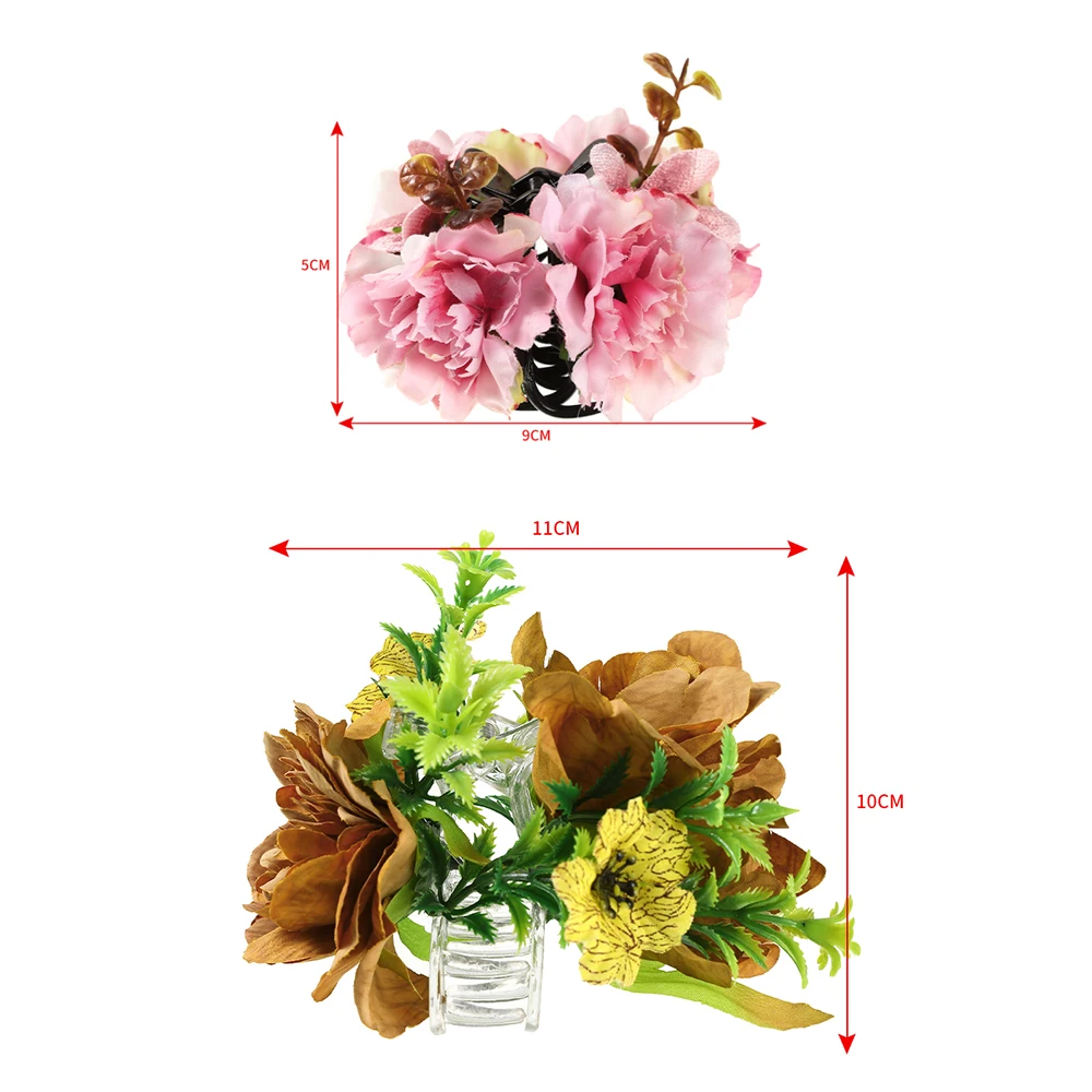 9 см Искусственный цветок волос Краб зажим для Когти женщин Роскошные свадебные