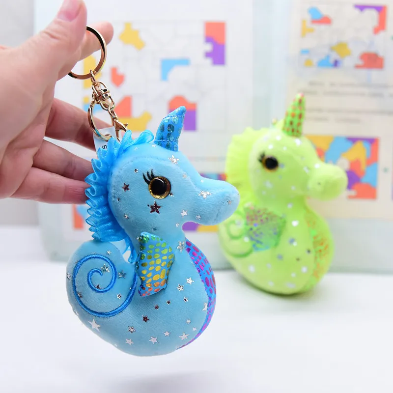 

new fashione delicate cute sea animal seahorse pretty pendant keychain soft lifelike decorate christmas birthday couple gift
