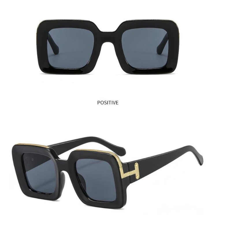 

2022 óculos de sol quadrados de grandes dimensões para as mulheres dos homens do vintage moda senhoras óculos de sol uv400