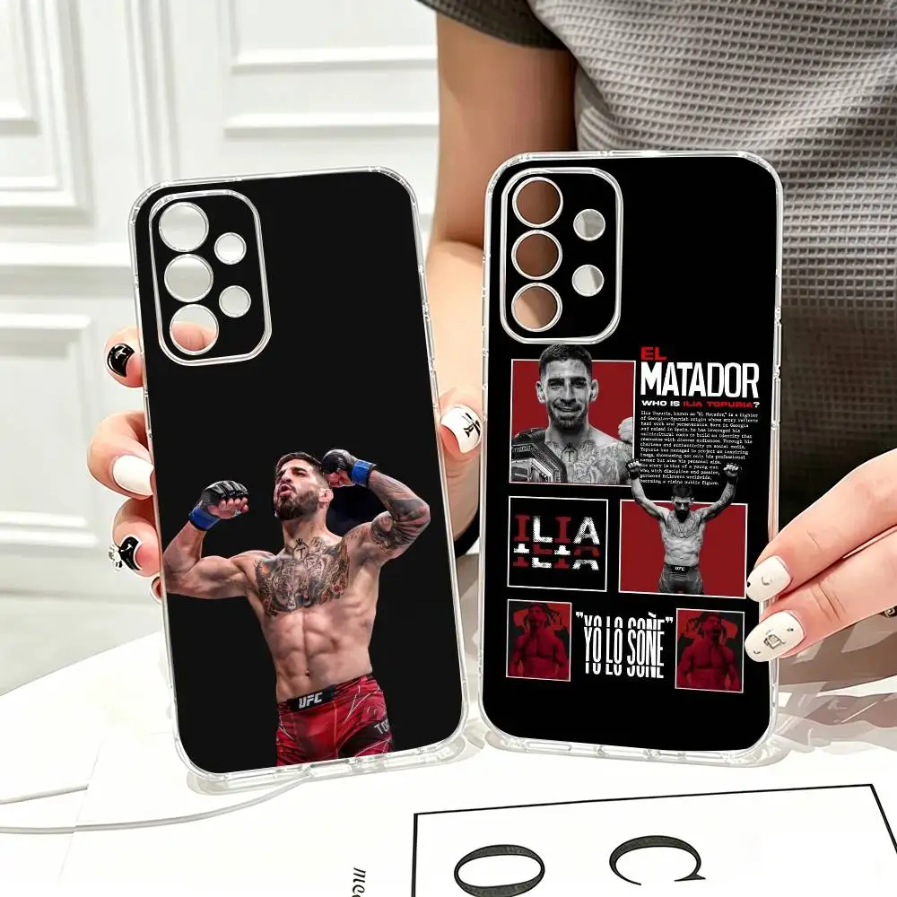 Фото Чехол для телефона b-Boxing I-Ilia Fighting Topuria, прозрачный силиконовый мягкий чехол для Samsung S25, S24, S21, S22, S23, S30, Ultra, S20, Plus, Fe №1