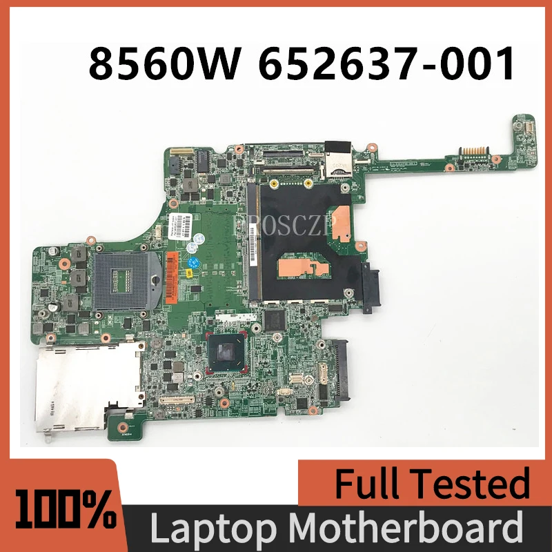 652637-001 652637-501 652637-601 Free Shipping Mainboard For Elitebook 8560W 8560P Laptop Motherboard QM67 DDR3 100%Working Well