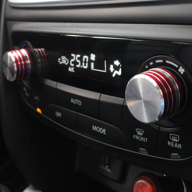 BJMYCYY подходит для Suzuki Vitara 2015 2016 2 шт./комплект Регулировка автомобильного кондиционера металлическая декоративная ручка