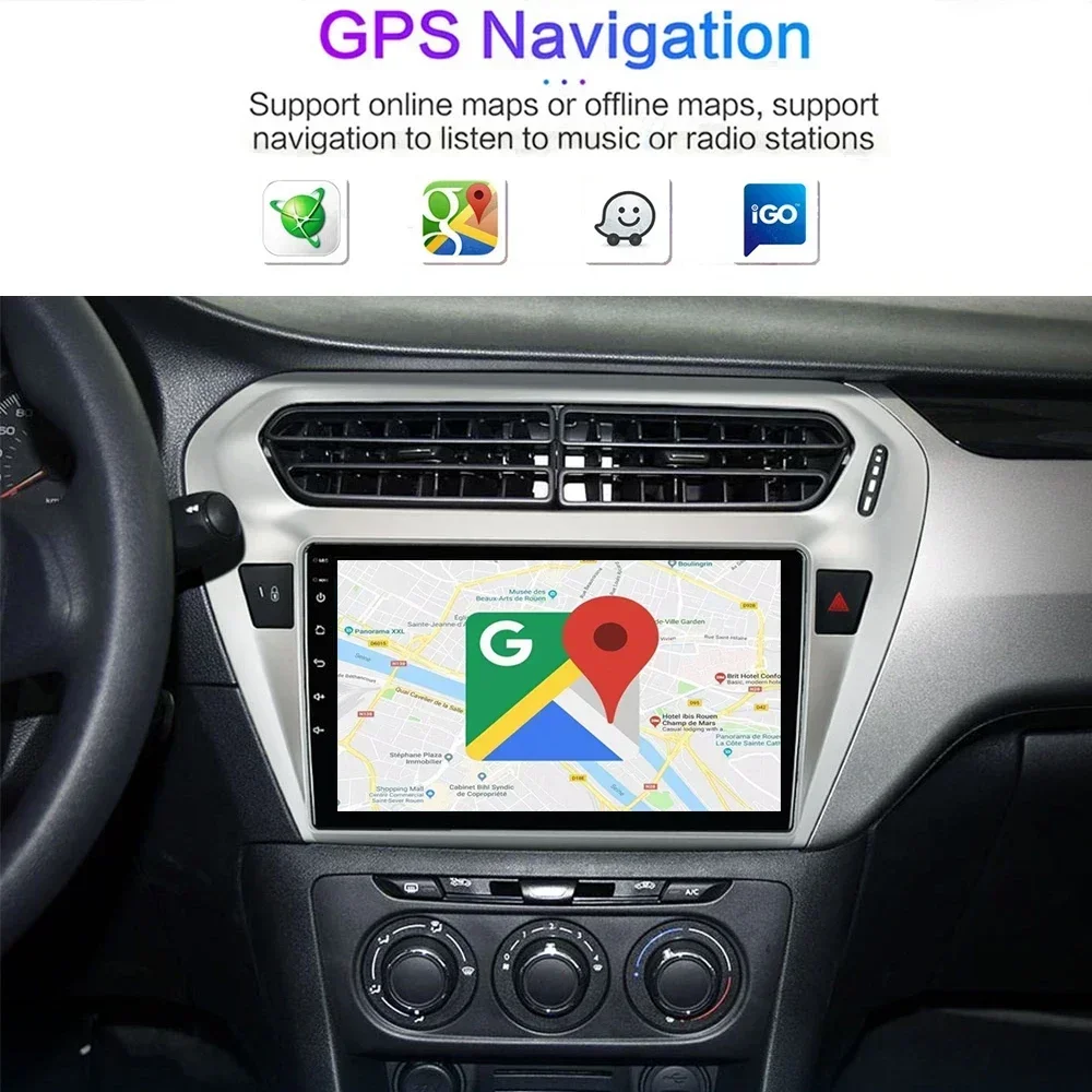 Фото Для Peugeot 301 Citroen Elysee 2013-2018 Android 14 Carplay 2Din автомобильный радиоприемник 8 ядер 4G WIFI авторадио мультимедийный видеоплеер №4