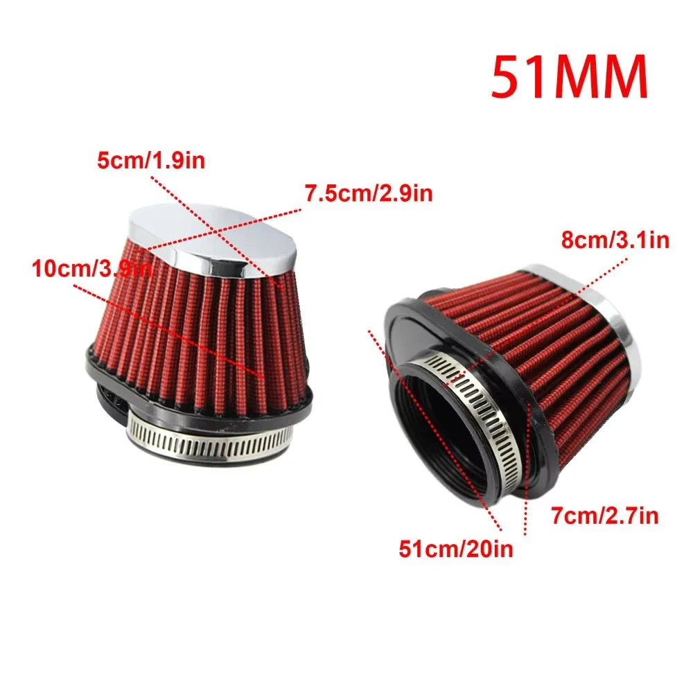 

51 мм 55 мм 60 мм Очиститель воздушного фильтра мотоцикла для мотоцикла квадроцикла внедорожника двигателя мотоцикла Аксессуары для мотоцикла
