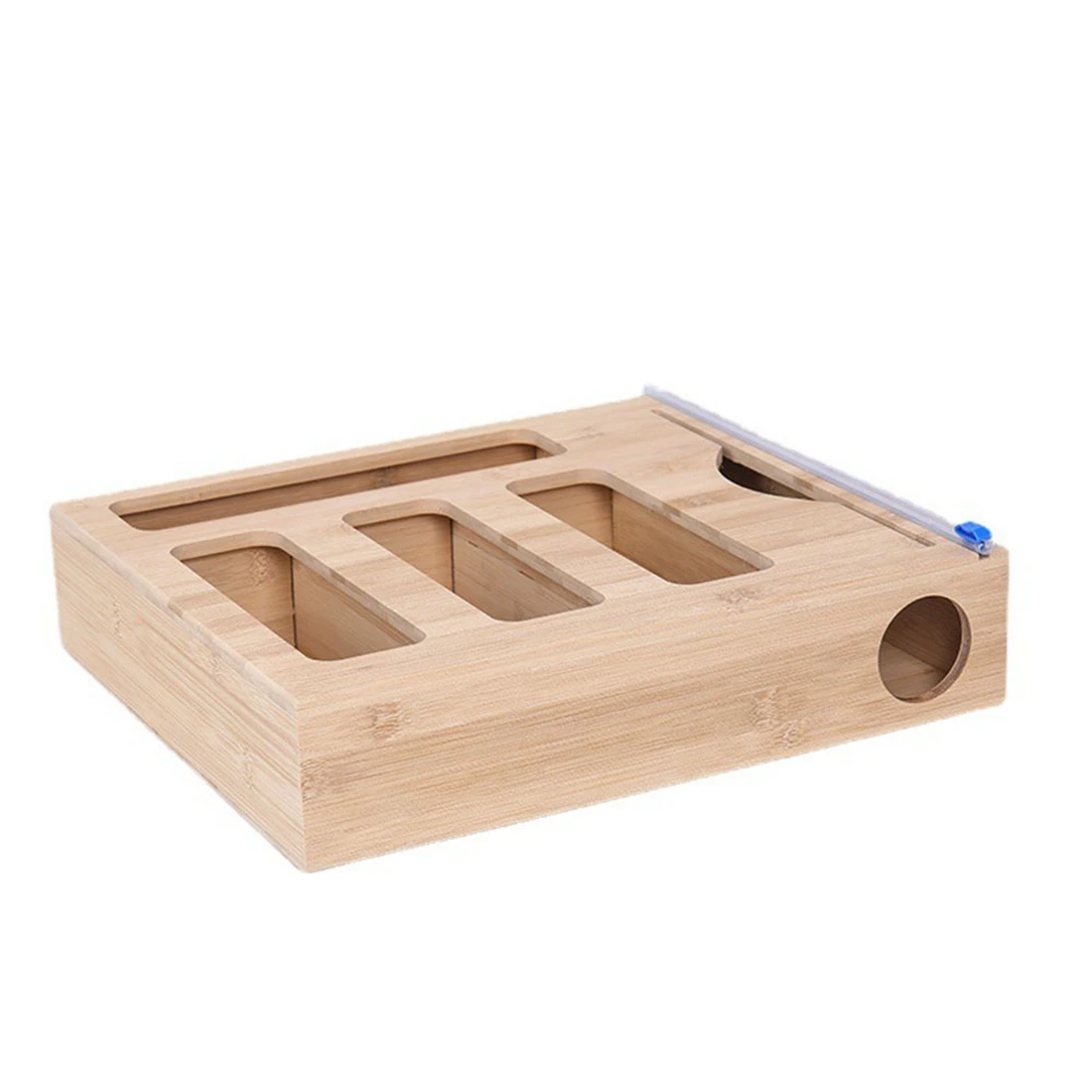 

Wooden Cling Film Cutter Storage Self-Sealing Sealed Bag Box Solid Wood Kitchen Finishing Drawer Storage Box