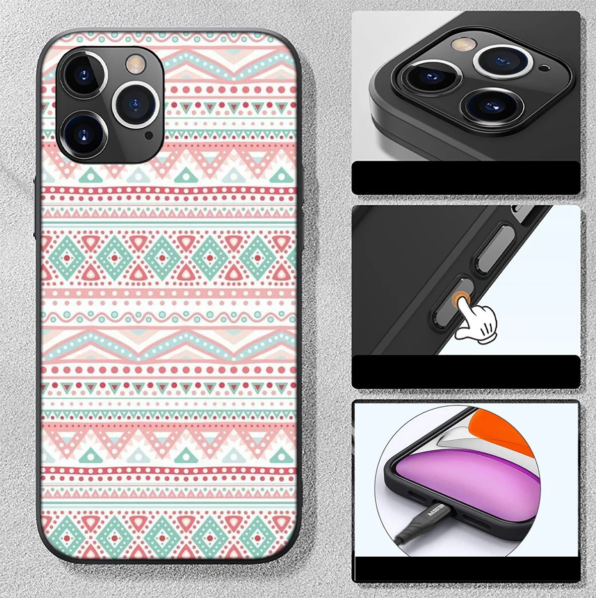 Ацтекский Племенной Красочный цветочный Новый чехол для телефона iPhone 12 11 X XS XR Pro