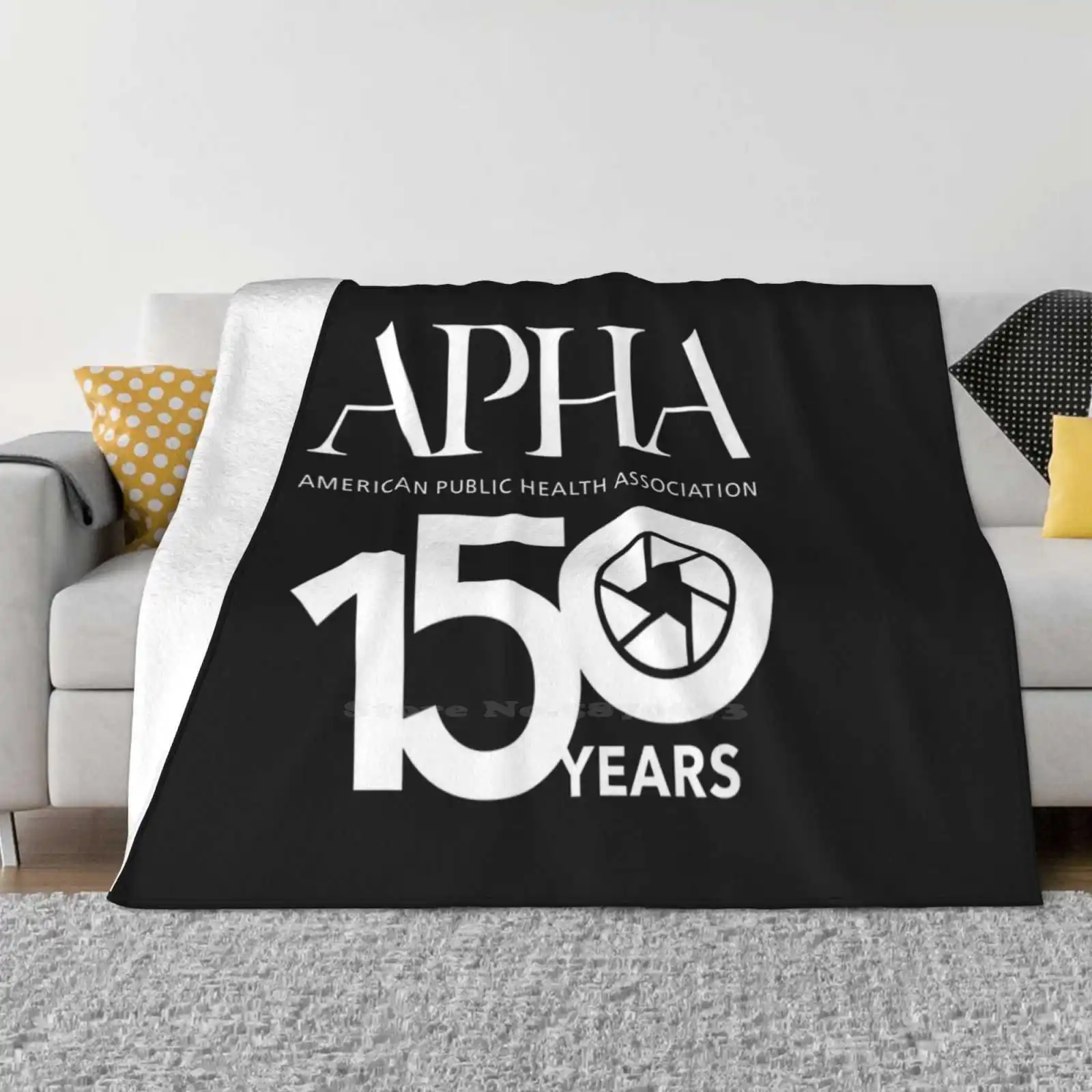 Товары Apha 150th белое на черном коллекции модное мягкое теплое фланелевое одеяло