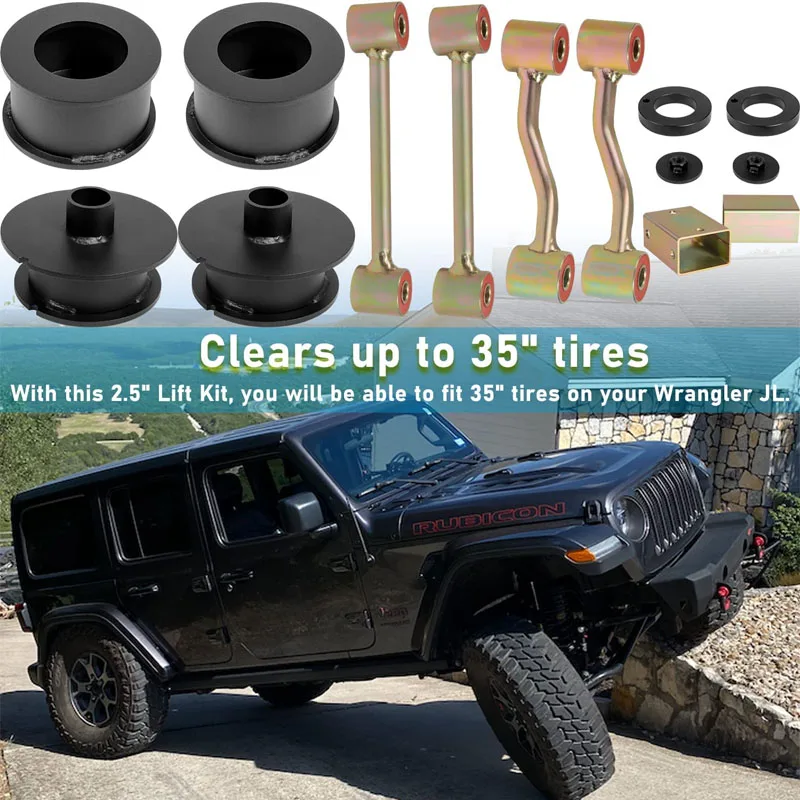 Комплект для нивелира переднего и заднего 2 5 дюйма Jeep Wrangler JL JLU 2018-2022 с пружинными