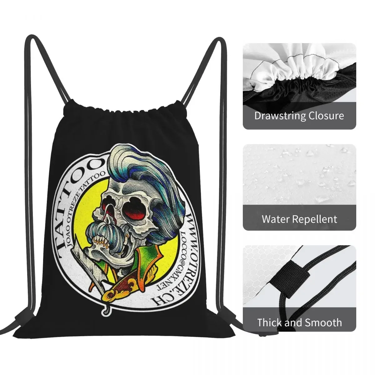 Рюкзаки с татуировкой Joao Otreze повседневные портативные сумки на шнурке карманные