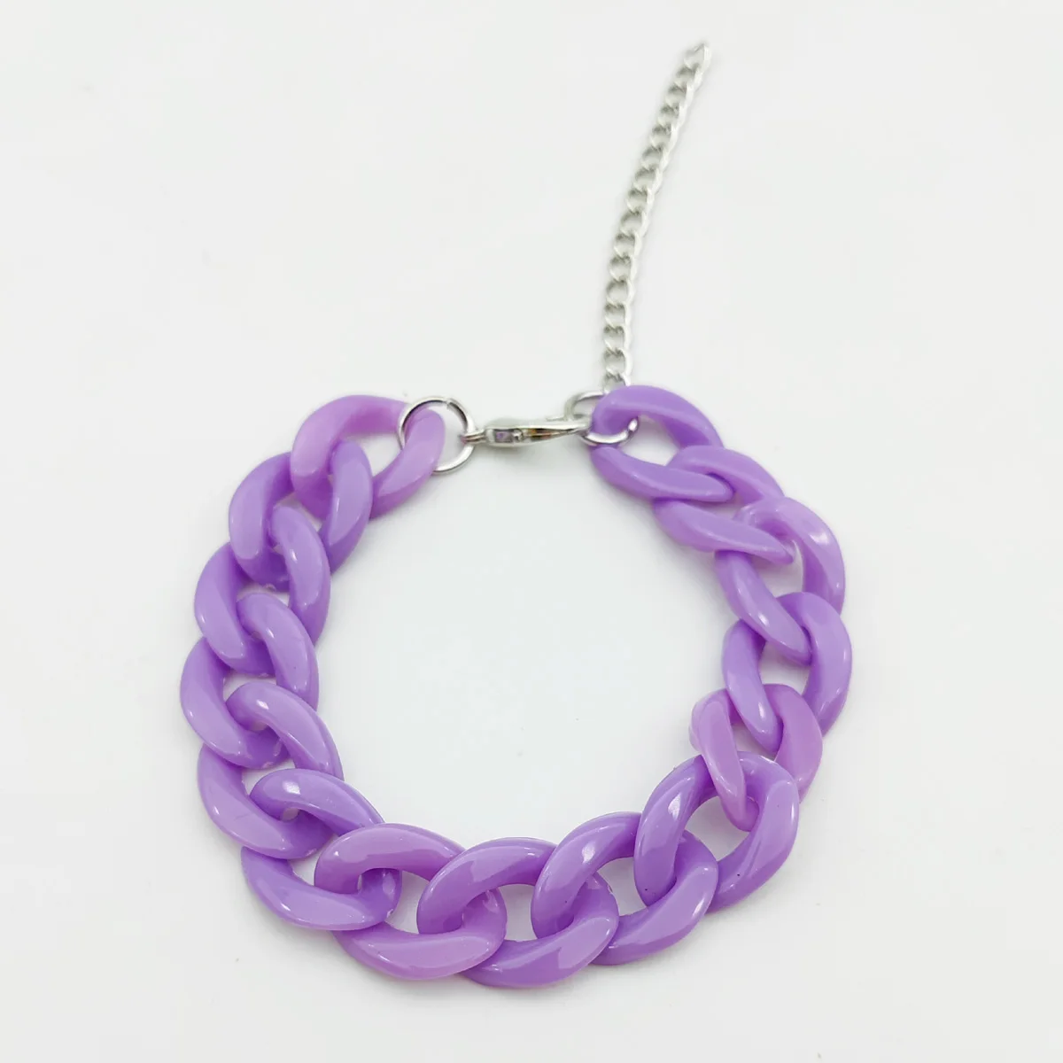 Браслеты-цепочки унисекс из акрила разноцветные толстые богемные с эпоксидной