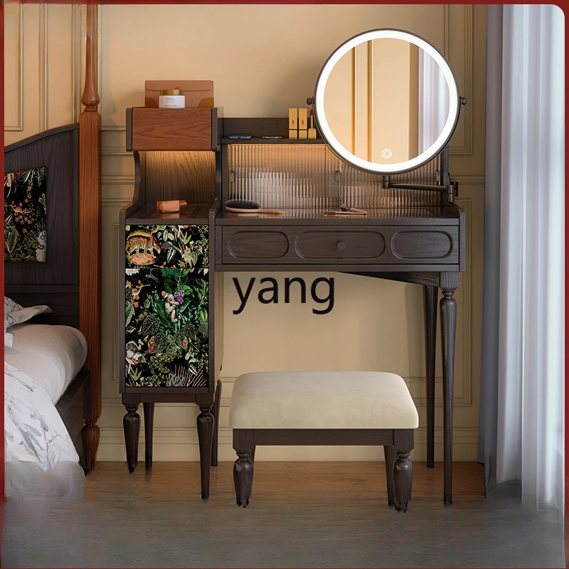 XYY комод в стиле ретро маленькая квартира главная спальня черный из цельного