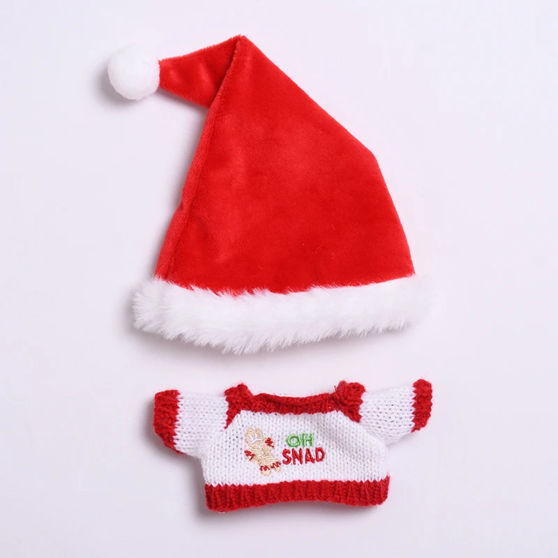 Кукольная одежда Labubu Рождественский наряд костюм лося Санта-Клауса свитер милая