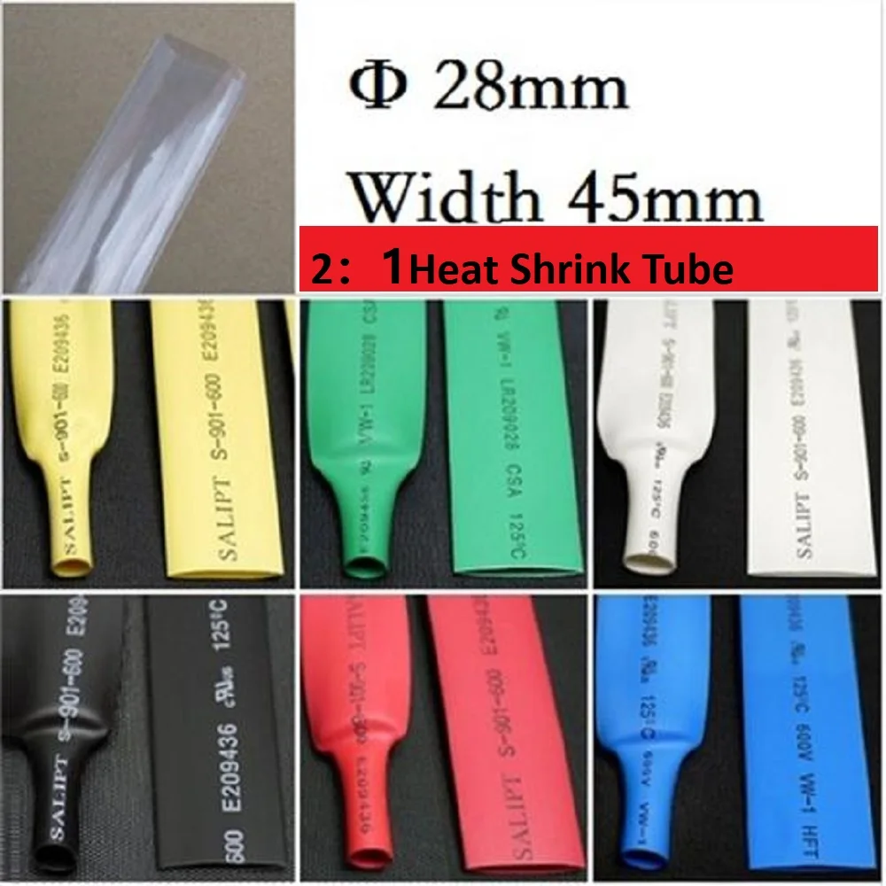 

Φ28mm Heat Shrink Tube 2:1 Shrinkage Rate Flame Retardant Insulation Shrink Tube Color Heat Shrink Tube Polyolefin Thermal