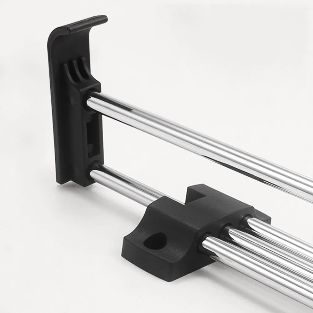 

Movable Crossbar Clothes Hanger Top Mount Closets Rod Cold Rolled Steel Hanging Clothes Plastic Retractable Cleaning