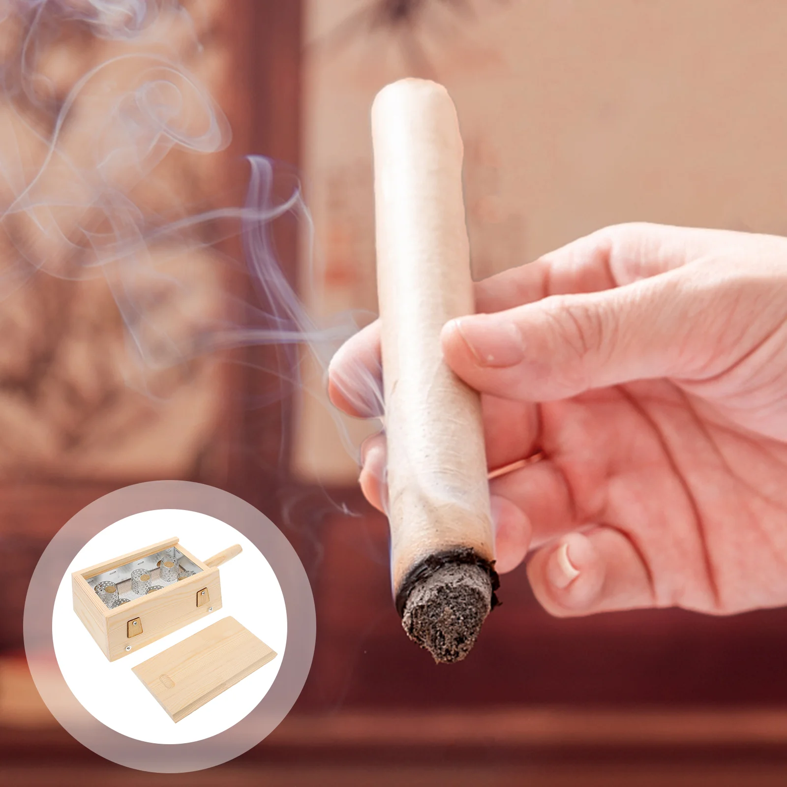 Коробка для прижигания инструмент горелки полыни горшок тела держатель