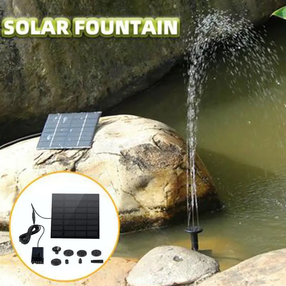 

New Solar Garden Fountain Pump, with 6 Nozzles, is Used for Solar Pumps in Poultry Baths, Ponds, Gardens and Other Places C0V7