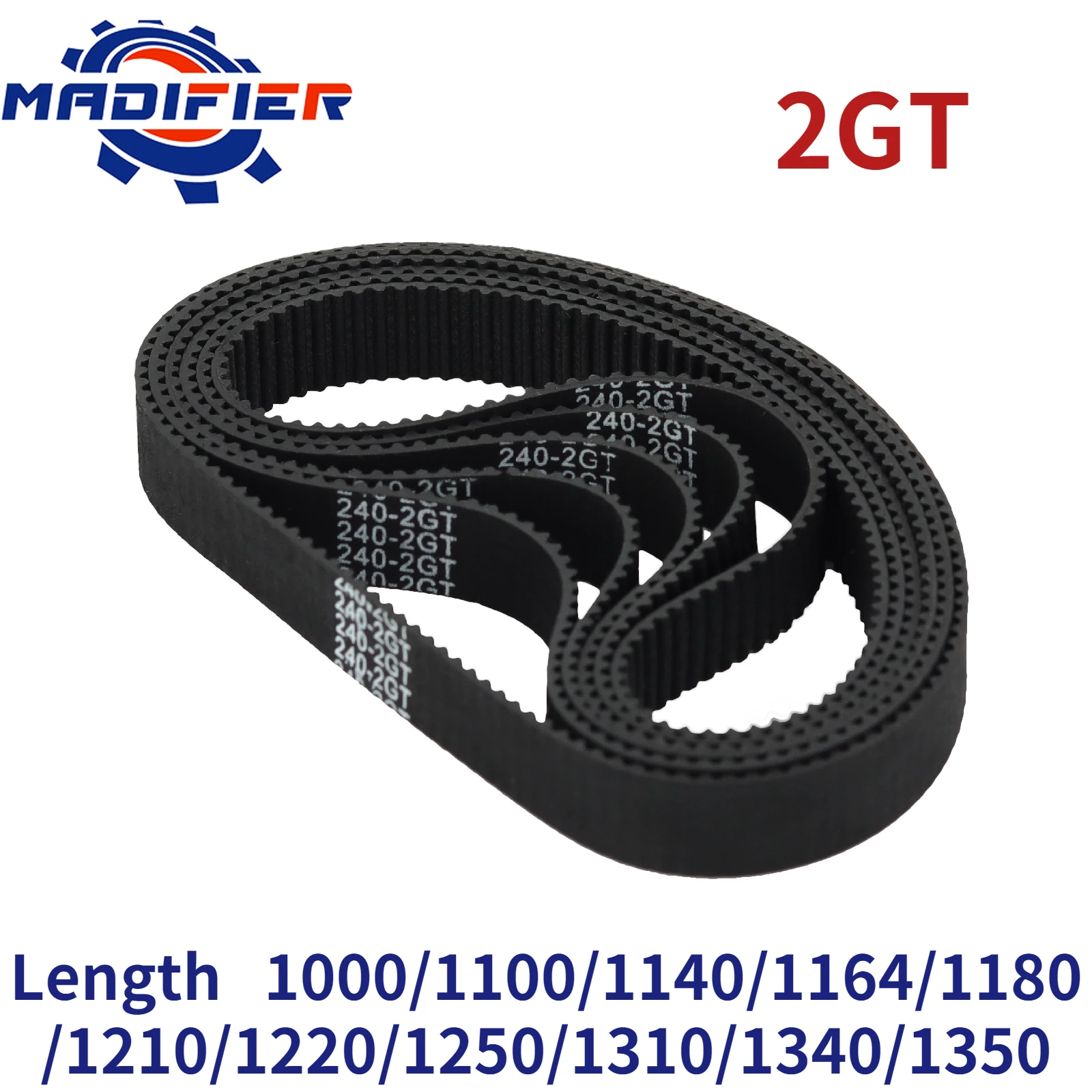 

3D printer belt GT2 closed loop rubber 2GT timing 1000 1100 1140 1164 1180 1210 1220 1250 1310 1340 1350