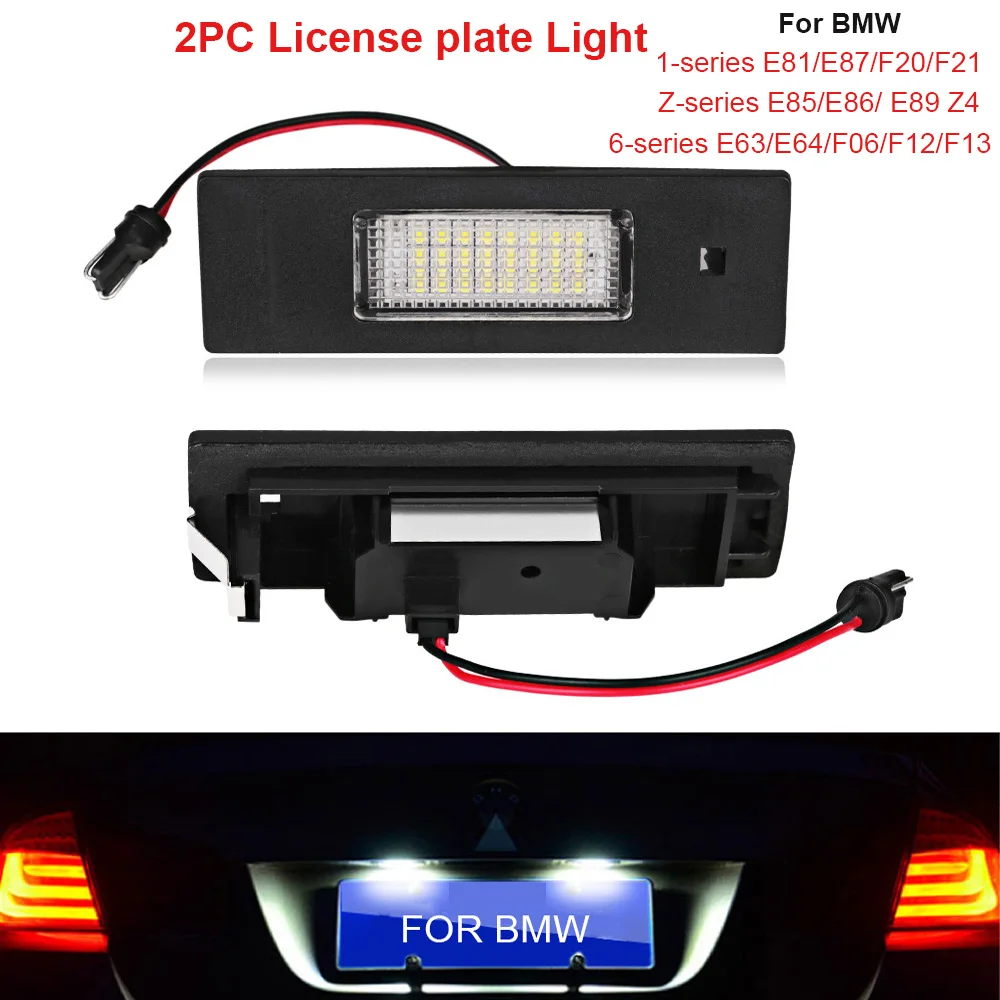 2 шт. лампа номерного знака 24 светодиода автомобильный свет Canbus без ошибок для BMW 1