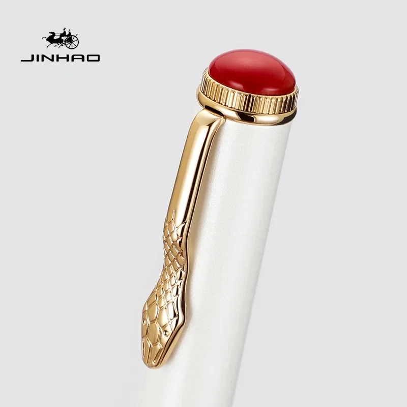 Фото Перьевая ручка Jinhao 2025 со змеиным зажимом, элегантные роскошные ручки для письма и каллиграфии, чернильная ручка M F EF, офисные школьные принадлежности, канцелярские принадлежности №4