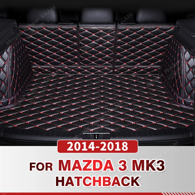 Автомобильный коврик для багажника с полным покрытием Mazda 3 Axela Hatchback 2014-2018 2017 2016 2015