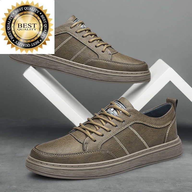 

Leather Spring New Italian Genuine Casual Shoes Men's High Quality Male Oxford Luxury big size：37-47 고품질 스니커즈