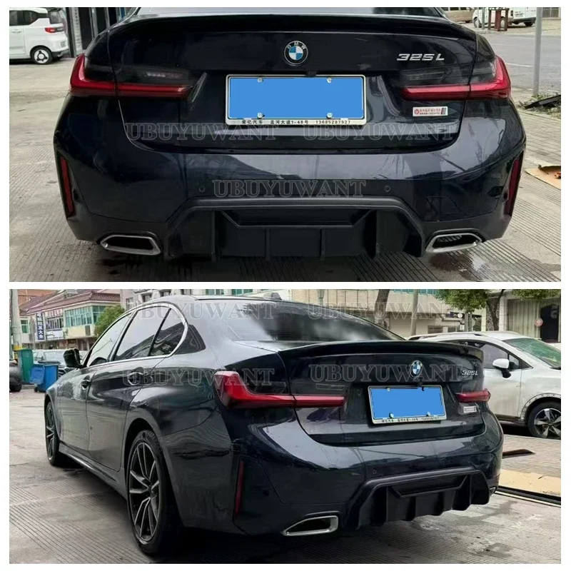 КАРБОНОВЫЙ ВЫГОД Для BMW НОВЫЙ G20 320 325 330 335 Бампер Задний Quad Диффузор Глянцевый