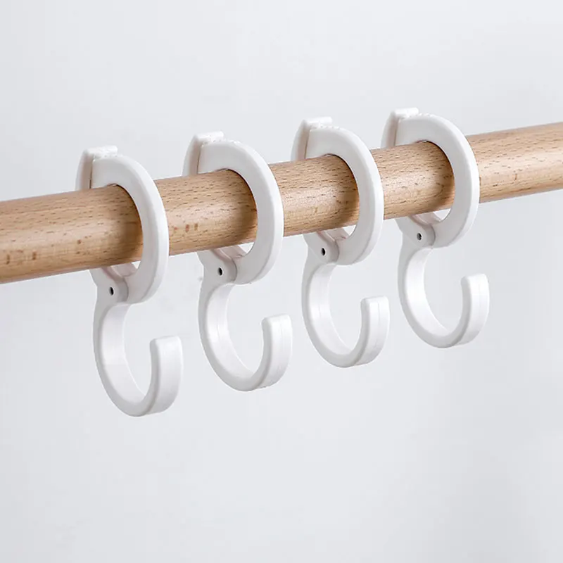 

5Pcs S-Shaped Card Position Hook Ins Wind Wardrobe Closet Hook Household Punch-Free Snap Ring Coat Hat Tie Storage Rack