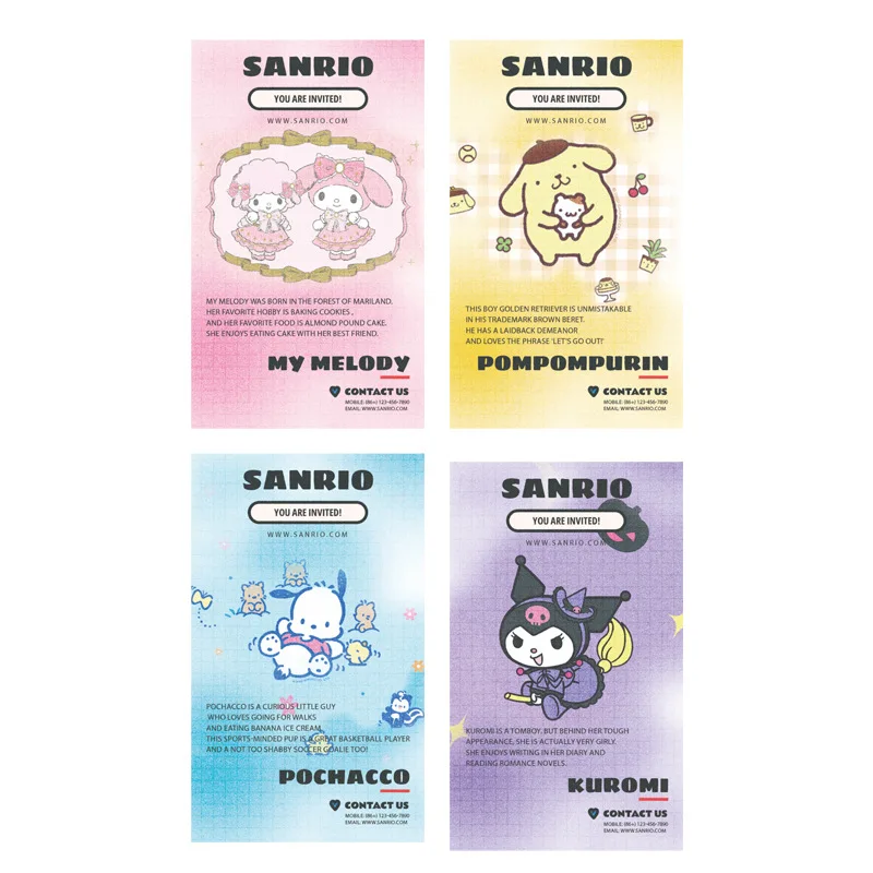 

Sanrio INS Concise Cartoon Style Sealing Holographic Laser Diary Sticker Toys for Girls Boys Children Christmas Gift