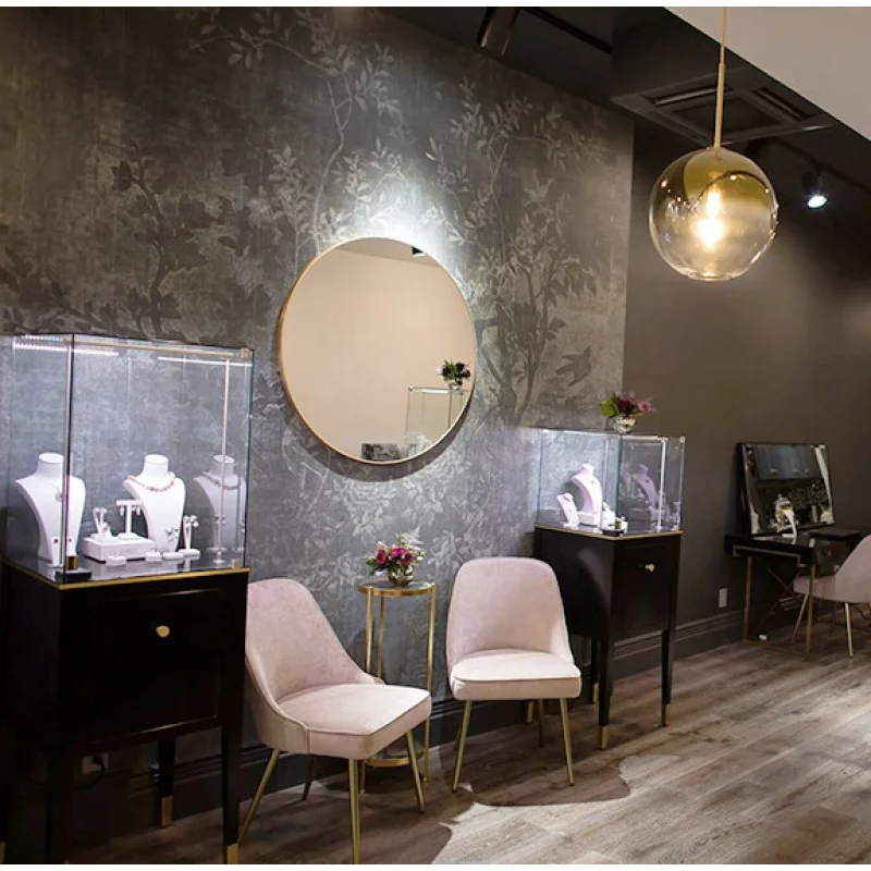 На заказ высококачественный ювелирный магазин стеклянный прилавок фиксируемое